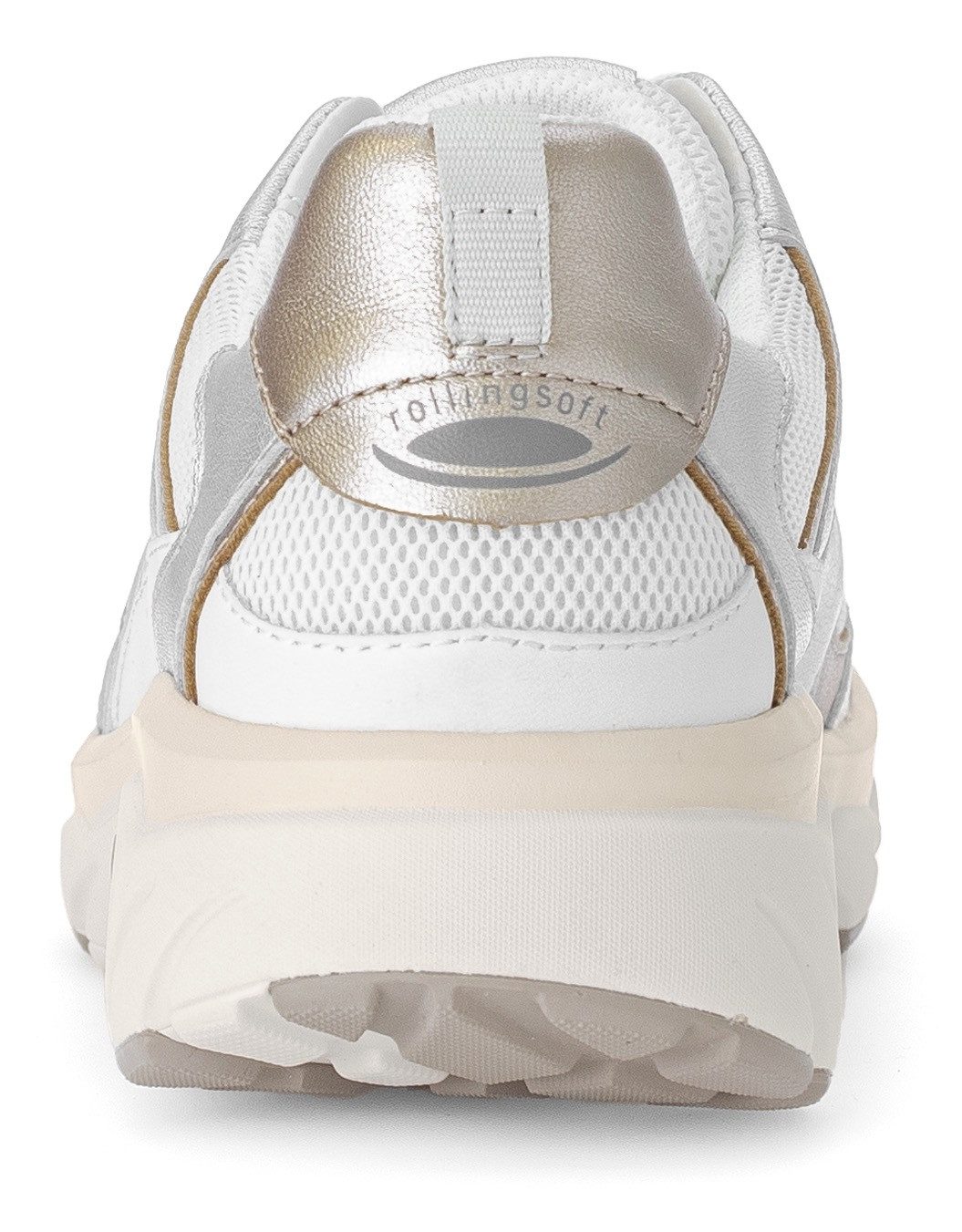 Gabor Rollingsoft Sneakers met sleehak , vrijetijdsschoen, lage schoen, veterschoen met rollingsoft-loopzool
