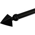 liedeco gordijnroede-eindstuk spear voor gordijnroeden oe 20 mm (set, 1 stuk) zwart