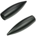 liedeco gordijnroede-eindstuk bullet voor gordijnroeden oe 16 mm (set, 2 stuks) zwart