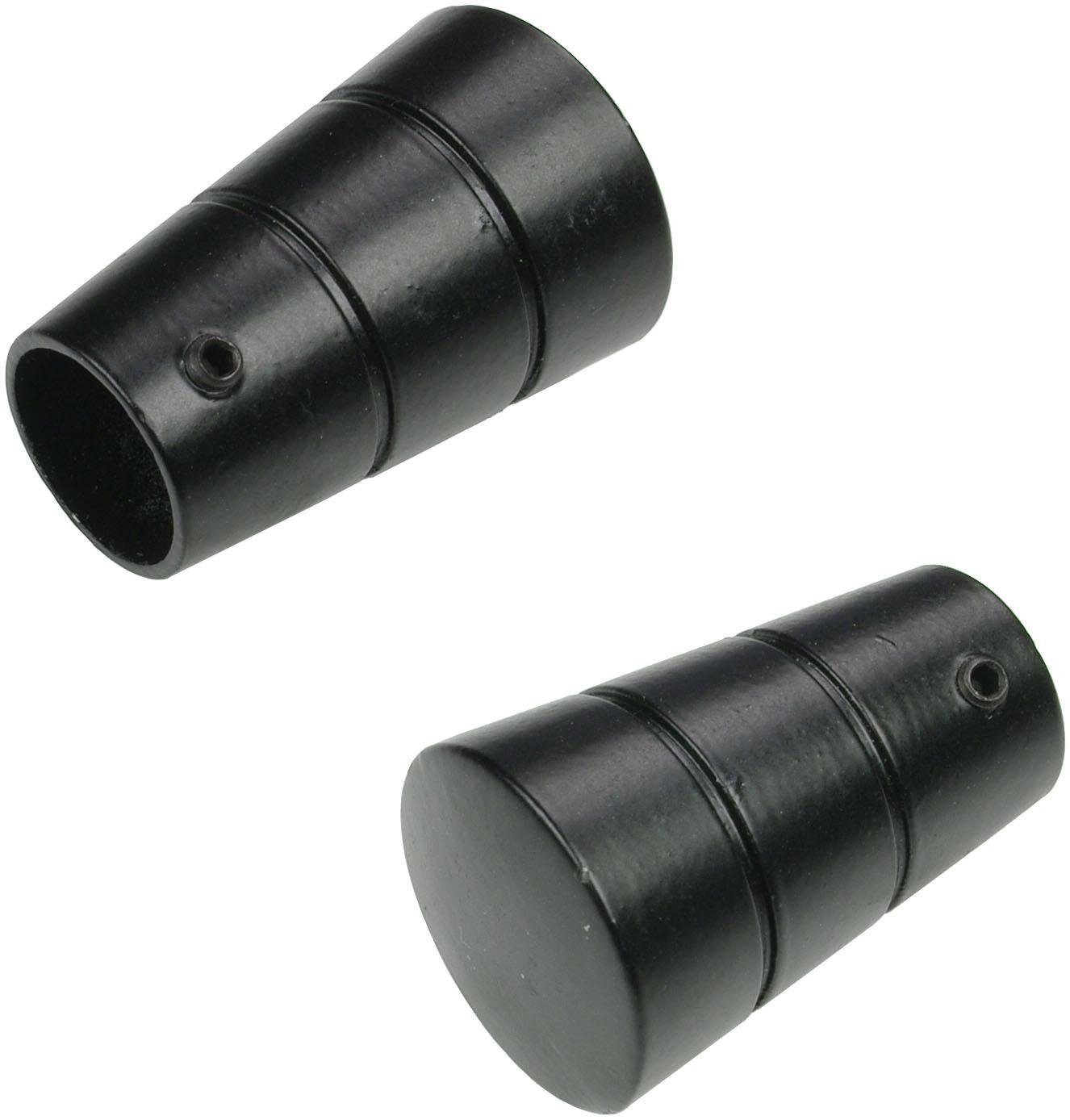 Liedeco Eindstuk voor gordijnroede Concav met ril voor gordijnroeden ø 16 mm (set, 2 stuks)