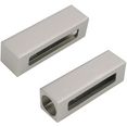 liedeco gordijnroede-eindstuk block voor gordijnroeden oe 16 mm (set, 2 stuks) zilver