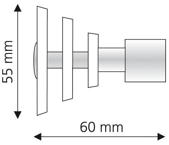 Liedeco Eindstuk voor gordijnroede Luna voor gordijnroeden ø 16 mm (set, 2 stuks)