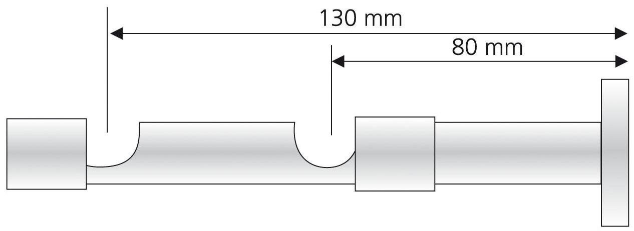 Liedeco Dubbele bandjes voor gordijnroeden ø 16 mm (1 stuk)