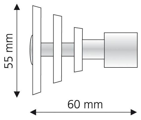 Liedeco Eindstuk voor gordijnroede Luna voor gordijnroeden ø 16 mm (set, 2 stuks)