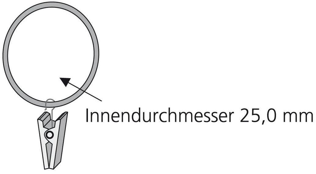 Liedeco Gordijnring voor gordijnroeden ø 16 mm (set, 10 stuks)