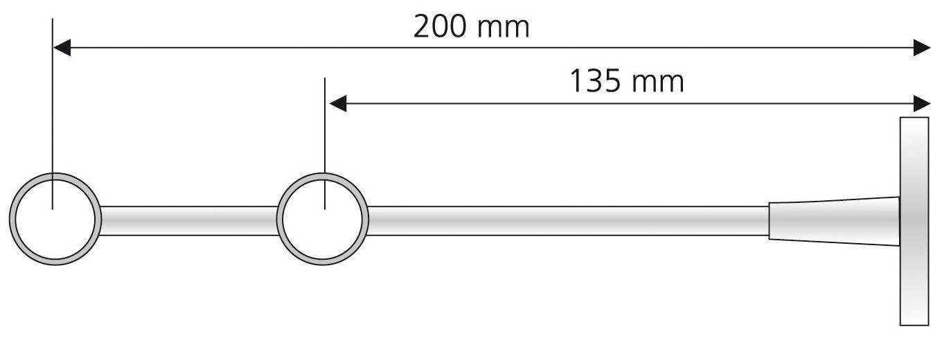 Liedeco Dubbele bandjes voor gordijnroeden ø 16 mm (1 stuk)
