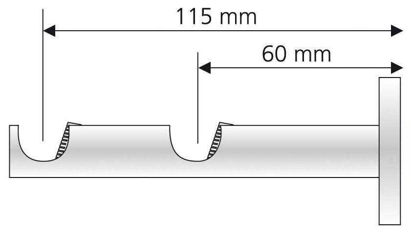 Liedeco Dubbele bandjes voor gordijnroeden ø 16 mm (1 stuk)