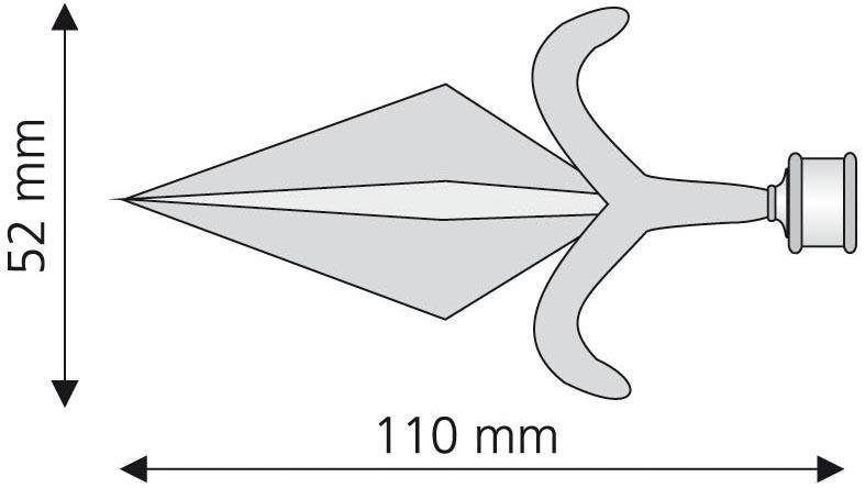 Liedeco Eindstuk voor gordijnroede Amor voor gordijnroeden ø 16 mm (set, 2 stuks)