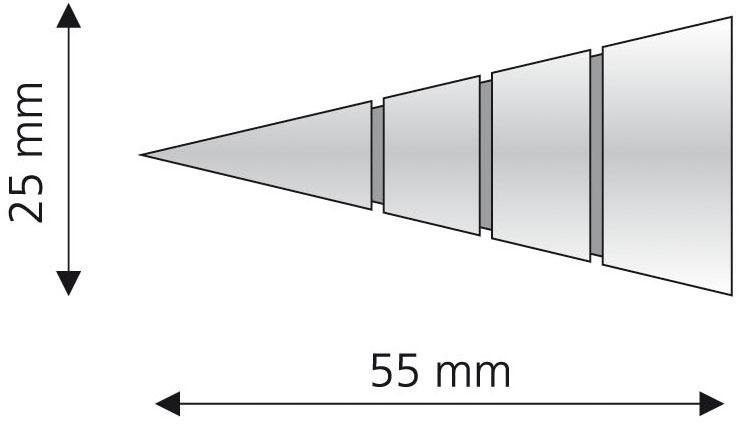 Liedeco Eindstuk voor gordijnroede Kegel met ril voor gordijnroeden ø 16 mm (set, 2 stuks)
