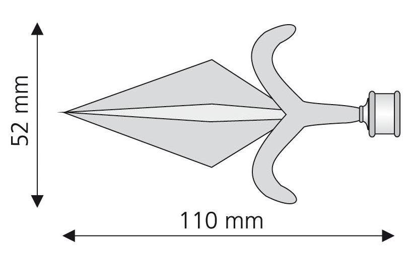 Liedeco Eindstuk voor gordijnroede Amor voor gordijnroeden ø 16 mm (set, 2 stuks)