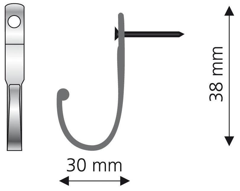 Liedeco Sierhaken voor gordijnen (set, 2 stuks)