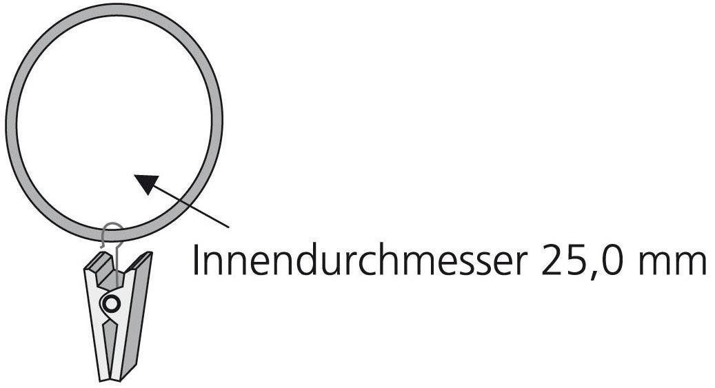 Liedeco Gordijnring voor gordijnroeden ø 16 mm (set, 10 stuks)