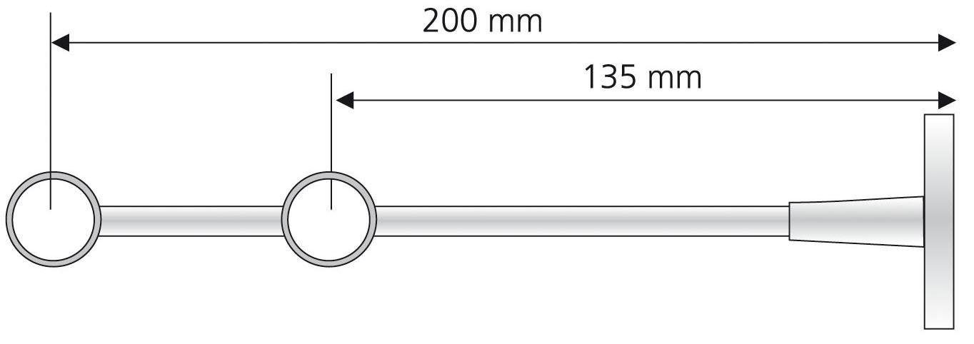 Liedeco Dubbele bandjes voor gordijnroeden ø 16 mm (1 stuk)