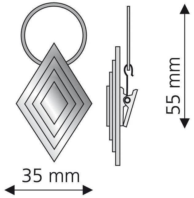 Liedeco Gordijnring voor gordijnroeden ø 16 mm (set, 4 stuks)