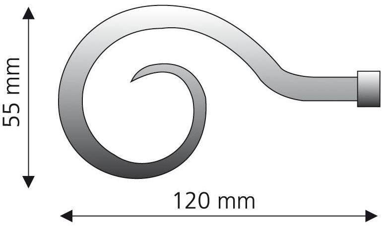Liedeco Eindstuk voor gordijnroede Apoll voor gordijnroeden ø 16 mm (set, 2 stuks)