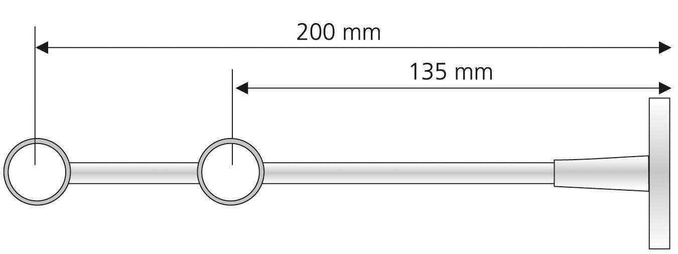 Liedeco Dubbele bandjes voor gordijnroeden ø 16 mm (1 stuk)