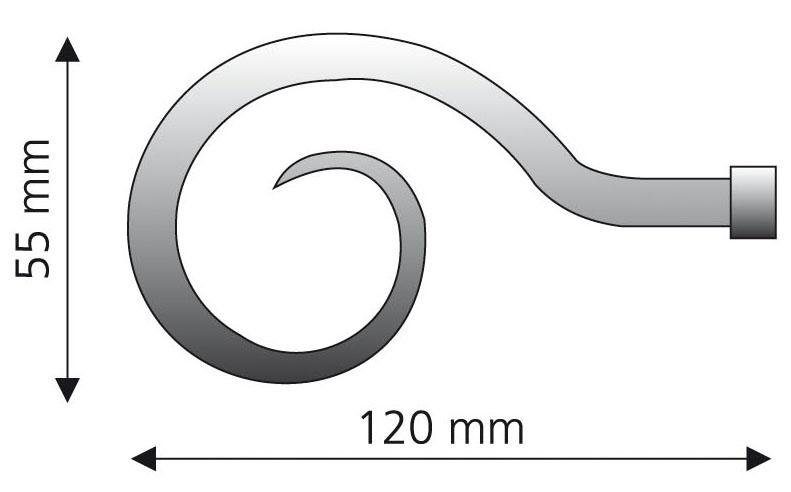 Liedeco Eindstuk voor gordijnroede Apoll voor gordijnroeden ø 16 mm (set, 2 stuks)