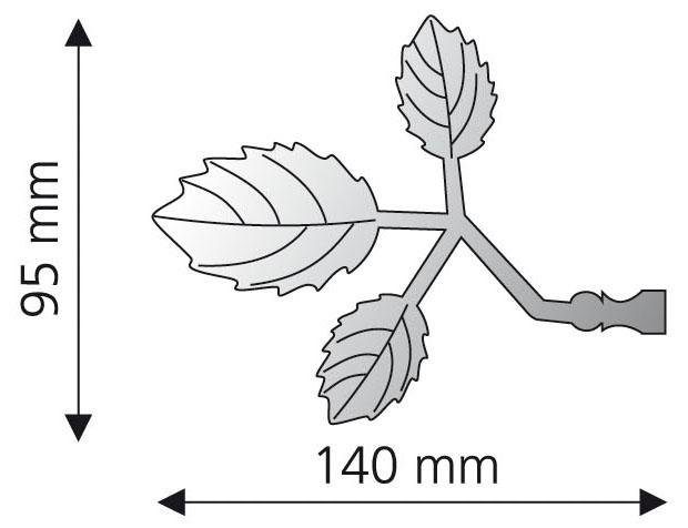 Liedeco Eindstuk voor gordijnroede Bacchus voor gordijnroeden ø 16 mm (set, 2 stuks)