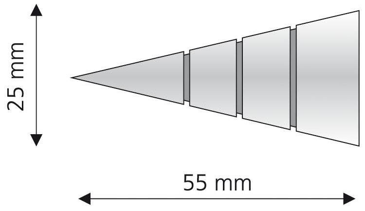 Liedeco Eindstuk voor gordijnroede Kegel met ril voor gordijnroeden ø 16 mm (set, 2 stuks)