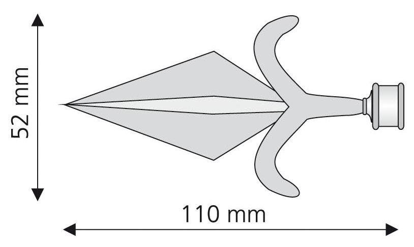 Liedeco Eindstuk voor gordijnroede Amor voor gordijnroeden ø 16 mm (set, 2 stuks)