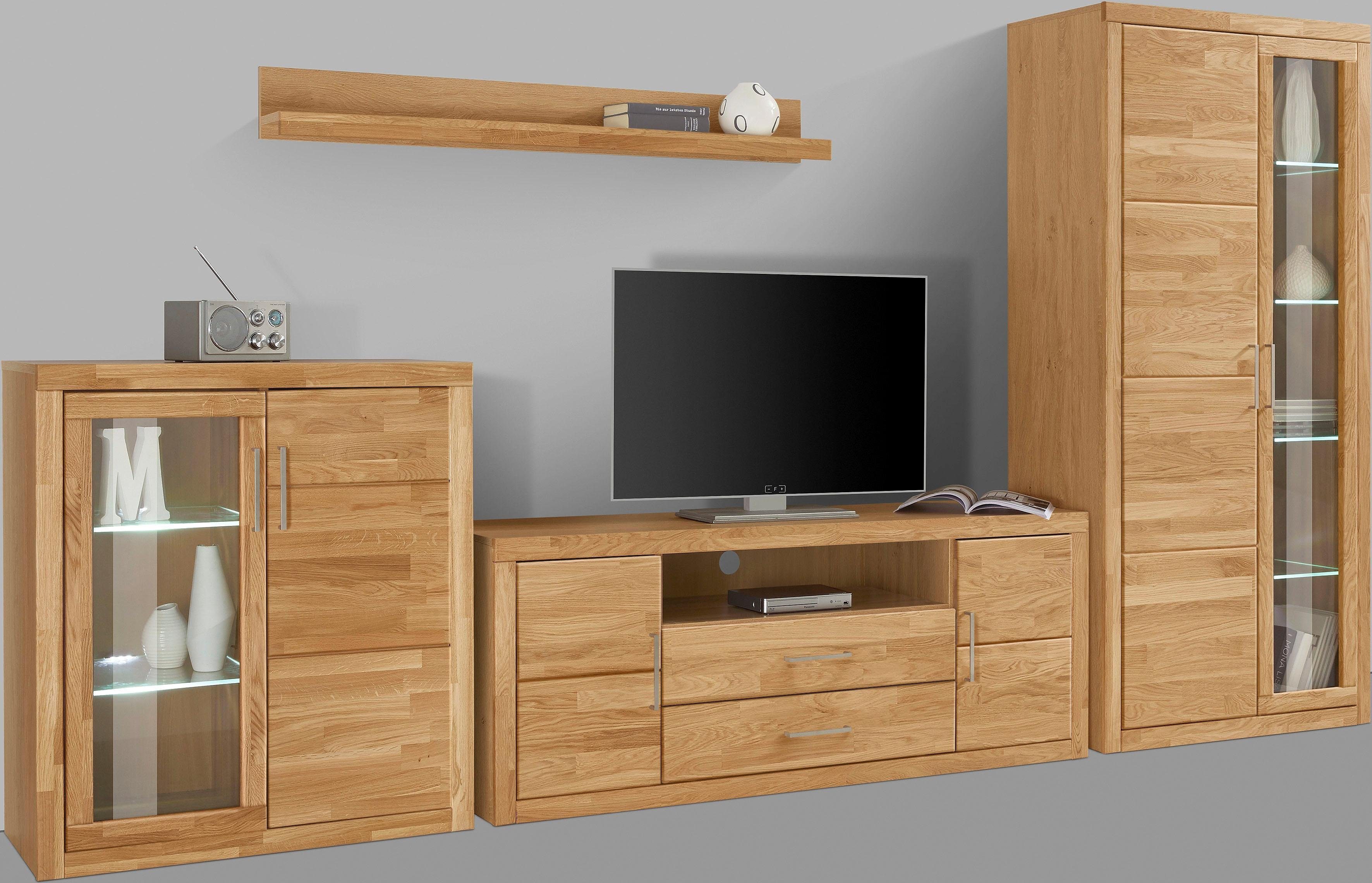 Home affaire Wandmeubel Logo gedeeltelijk massief hout (set, 4-delig)