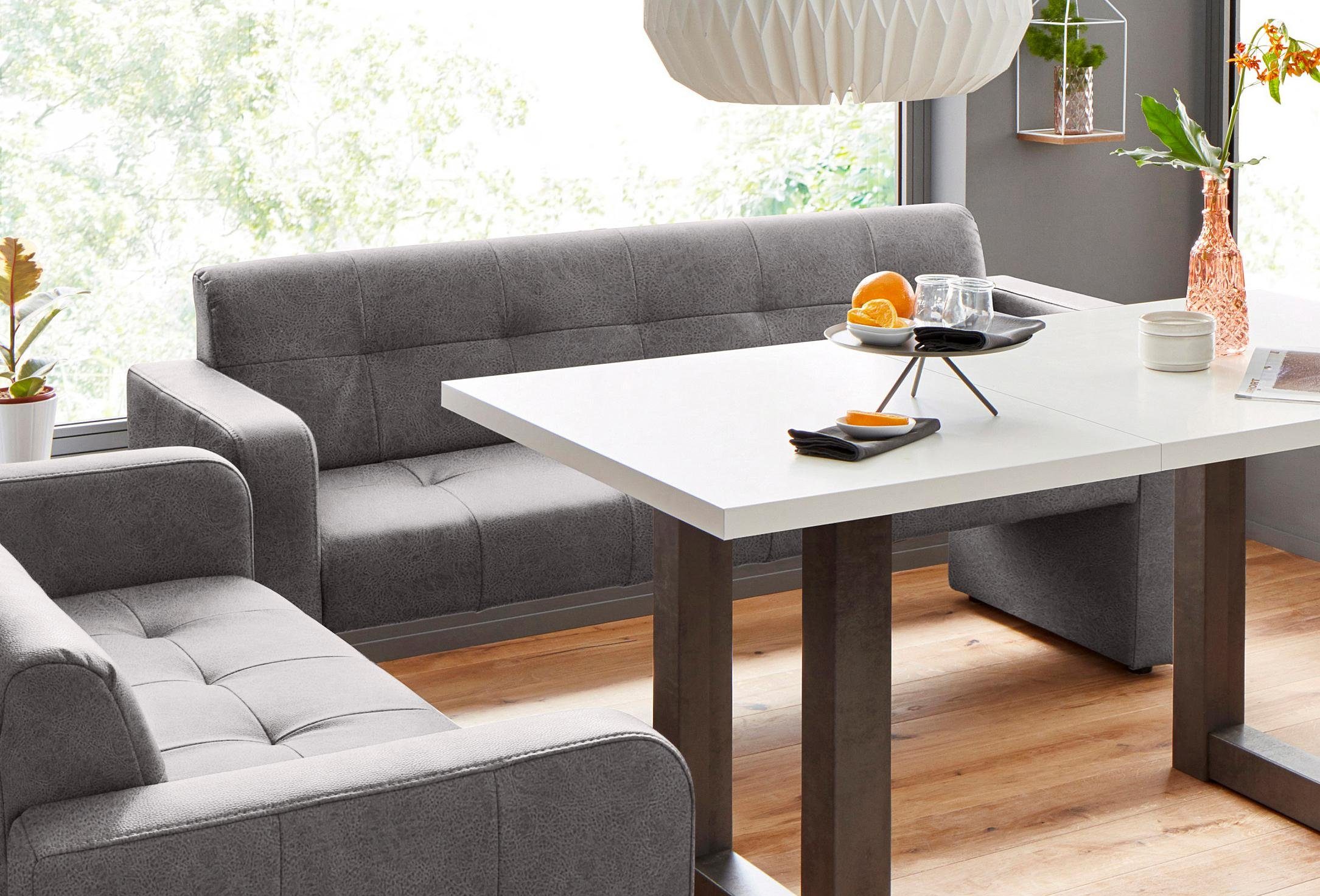 exxpo - sofa fashion Bank Barista keukenbank met comfortabele zithoogte van 49 cm geweldige detailafwerking, vrij in de ruimte te plaatsen