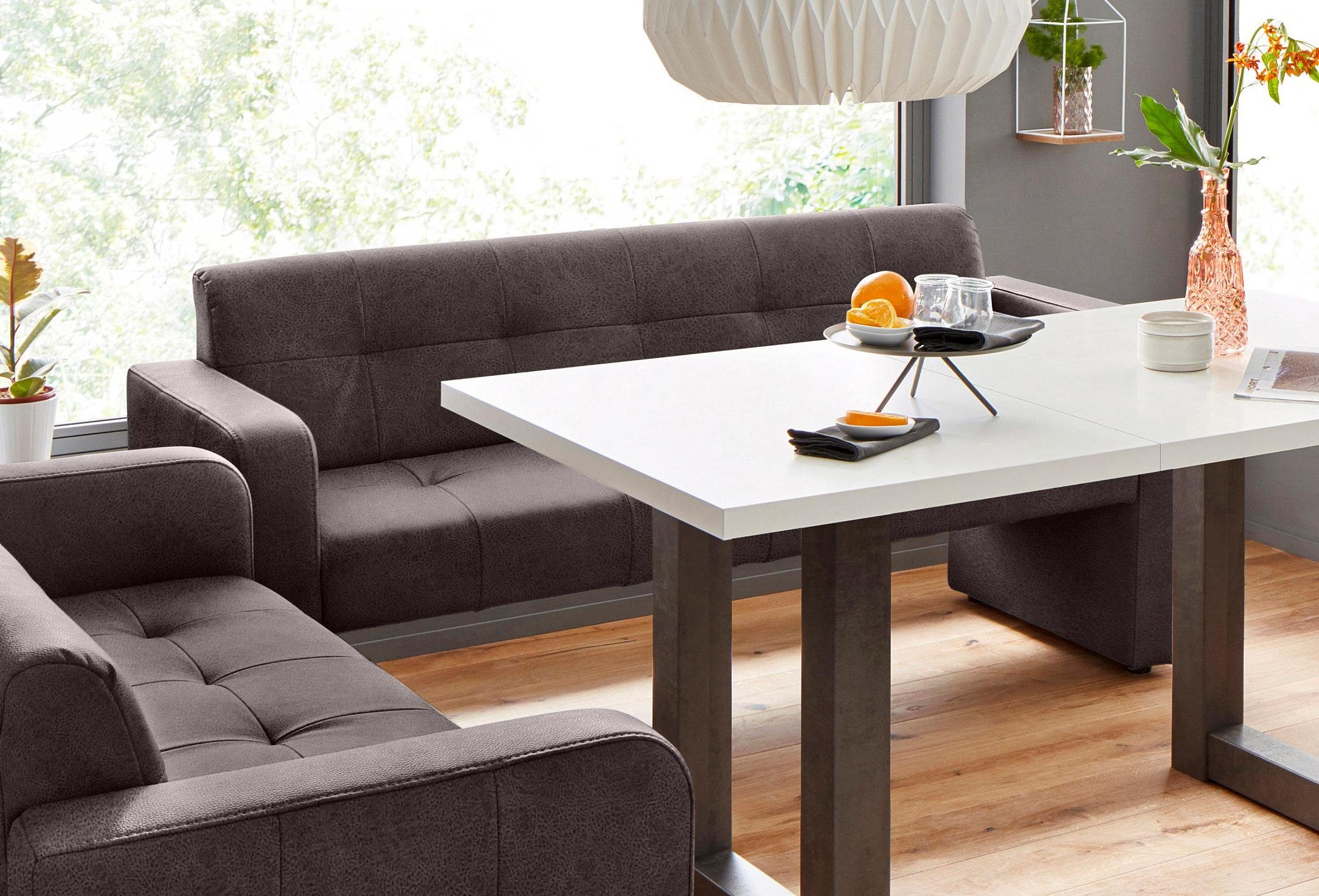 exxpo - sofa fashion Bank Barista keukenbank met comfortabele zithoogte van 49 cm geweldige detailafwerking, vrij in de ruimte te plaatsen