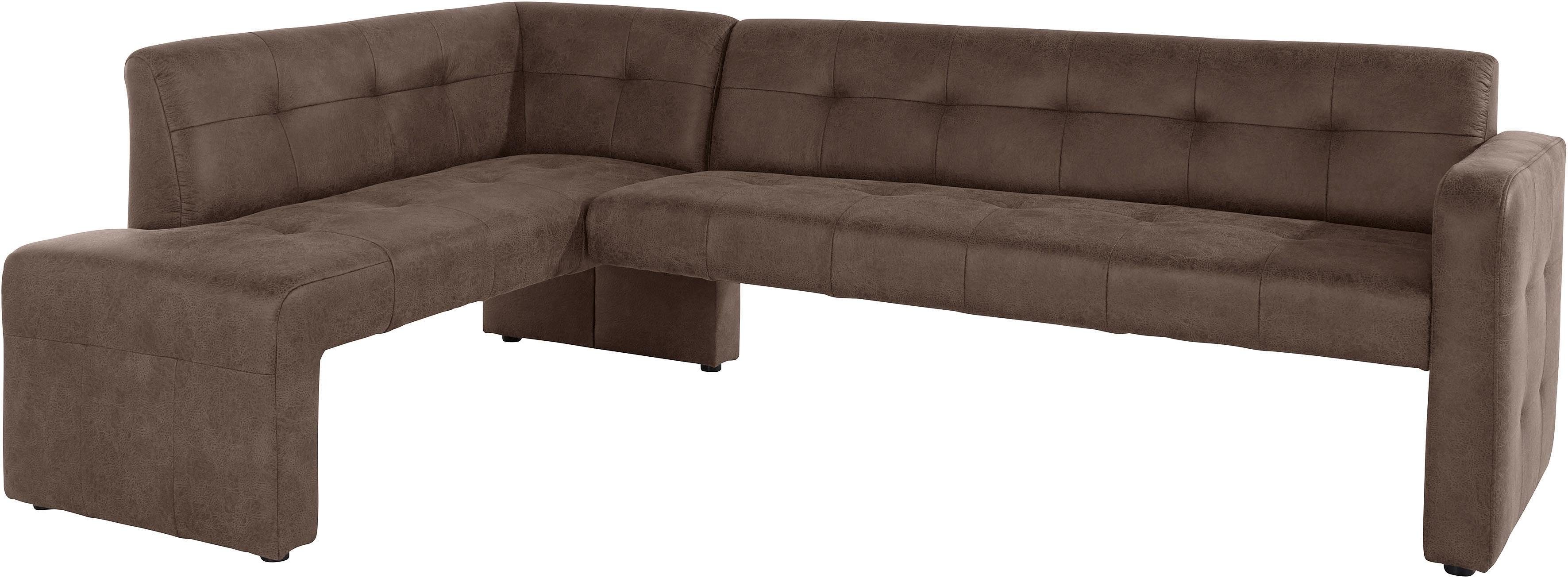 exxpo - sofa fashion Hoekbank Barista met geweldige detailafwerking, hoge bodemvrijheid Comfortabele zithoogte 49 cm, vrij in de ruimte te plaatsen