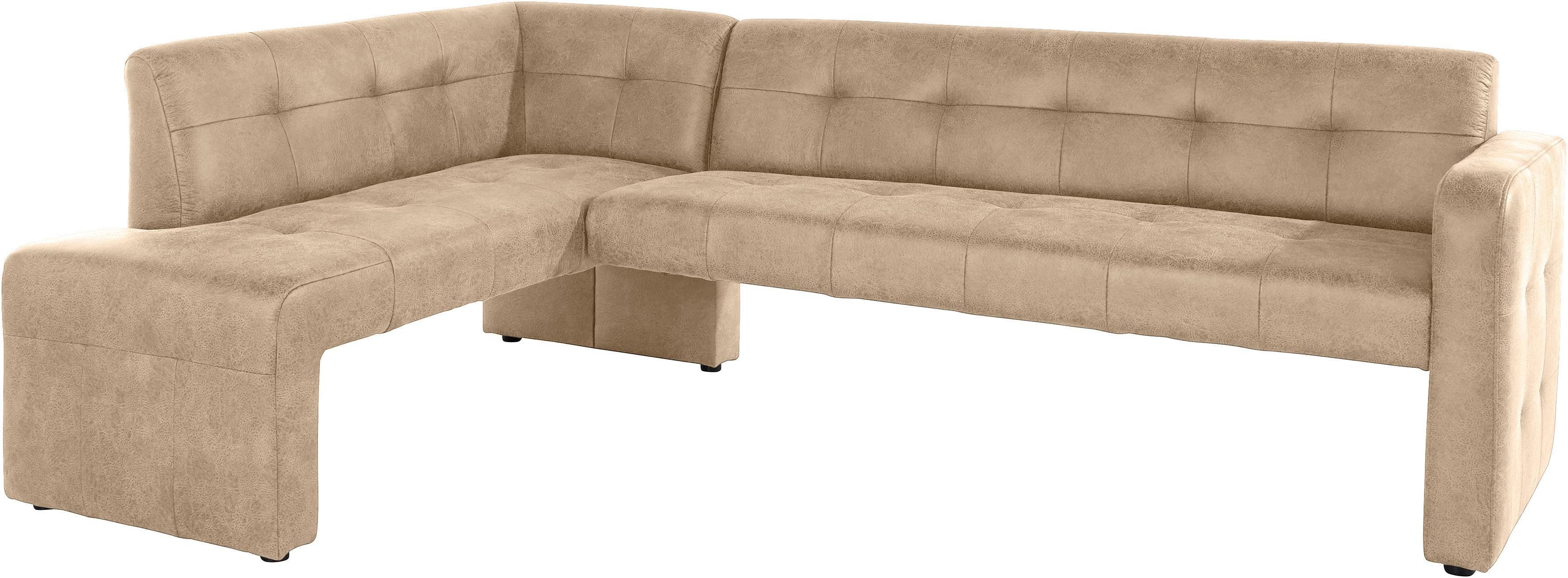 exxpo - sofa fashion Hoekbank Barista met geweldige detailafwerking, hoge bodemvrijheid Comfortabele zithoogte 49 cm, vrij in de ruimte te plaatsen