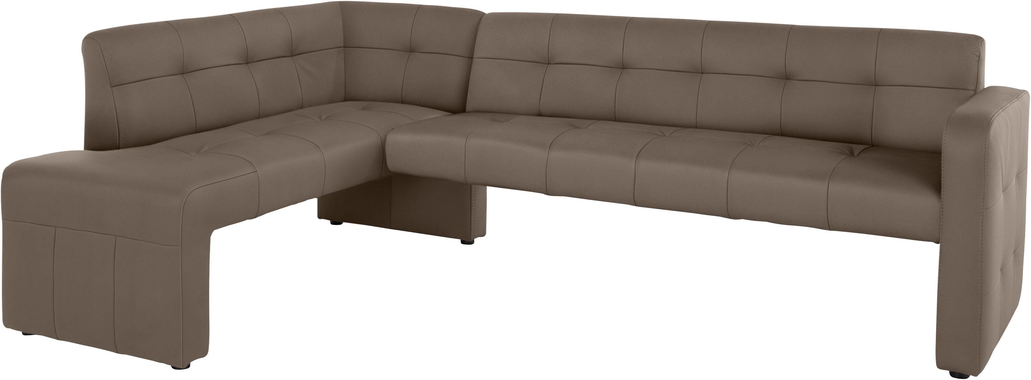 exxpo - sofa fashion Hoekbank Barista met geweldige detailafwerking, hoge bodemvrijheid Comfortabele zithoogte 49 cm, vrij in de ruimte te plaatsen