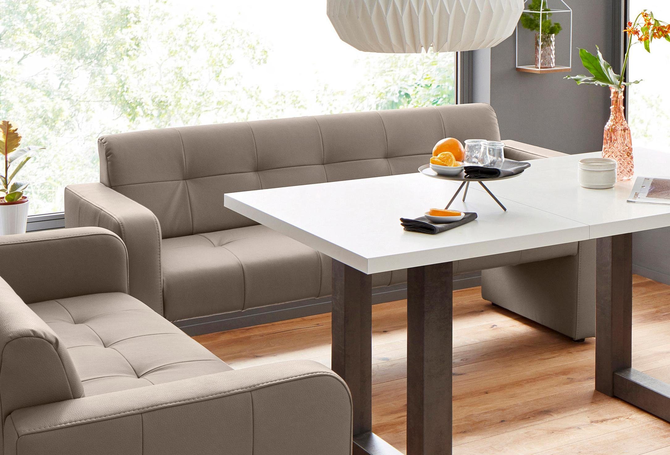 exxpo - sofa fashion Bank Barista keukenbank met comfortabele zithoogte van 49 cm geweldige detailafwerking, vrij in de ruimte te plaatsen