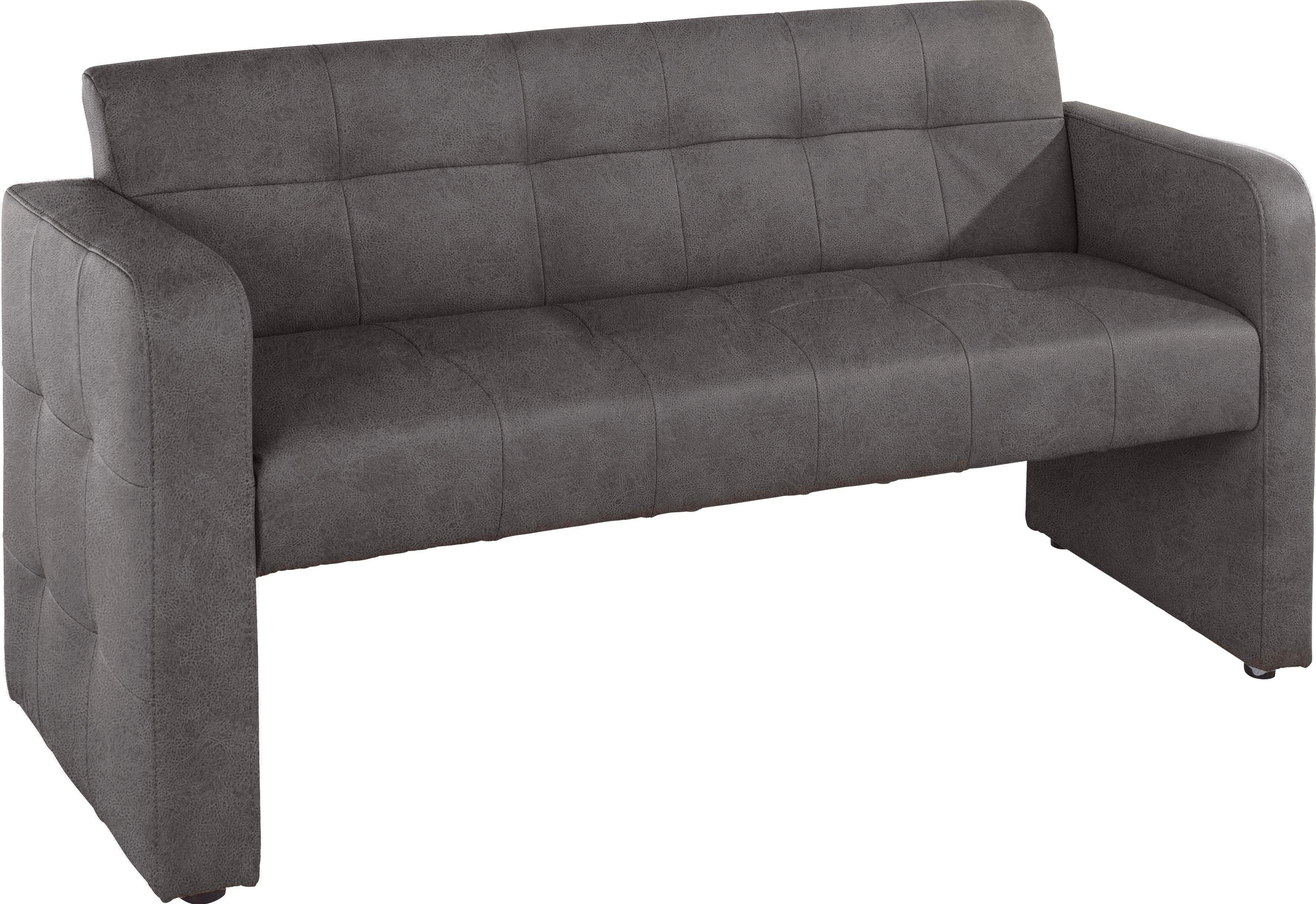 exxpo - sofa fashion Bank Barista keukenbank met comfortabele zithoogte van 49 cm geweldige detailafwerking, vrij in de ruimte te plaatsen grijs,
