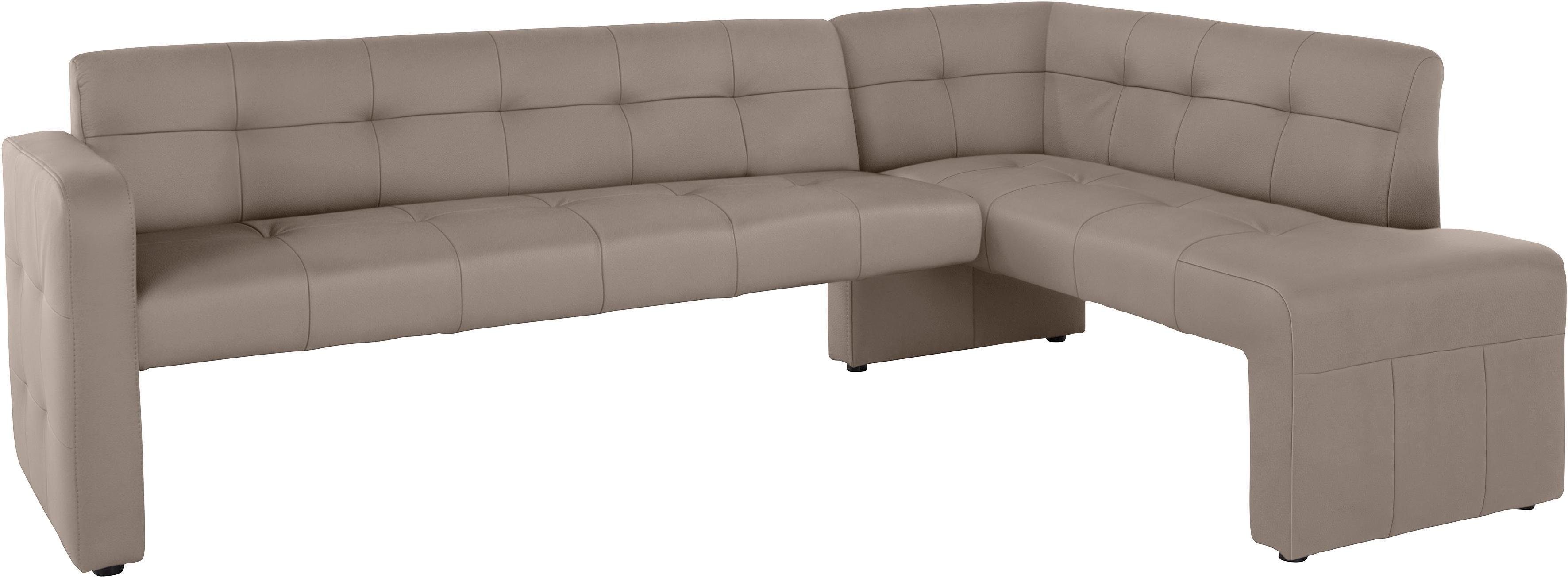 exxpo - sofa fashion Hoekbank Barista met geweldige detailafwerking, hoge bodemvrijheid Comfortabele zithoogte 49 cm, vrij in de ruimte te plaatsen