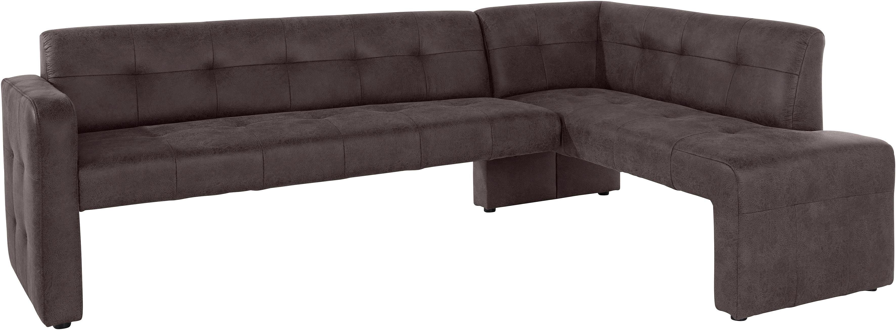 exxpo - sofa fashion Hoekbank Barista met geweldige detailafwerking, hoge bodemvrijheid Comfortabele zithoogte 49 cm, vrij in de ruimte te plaatsen