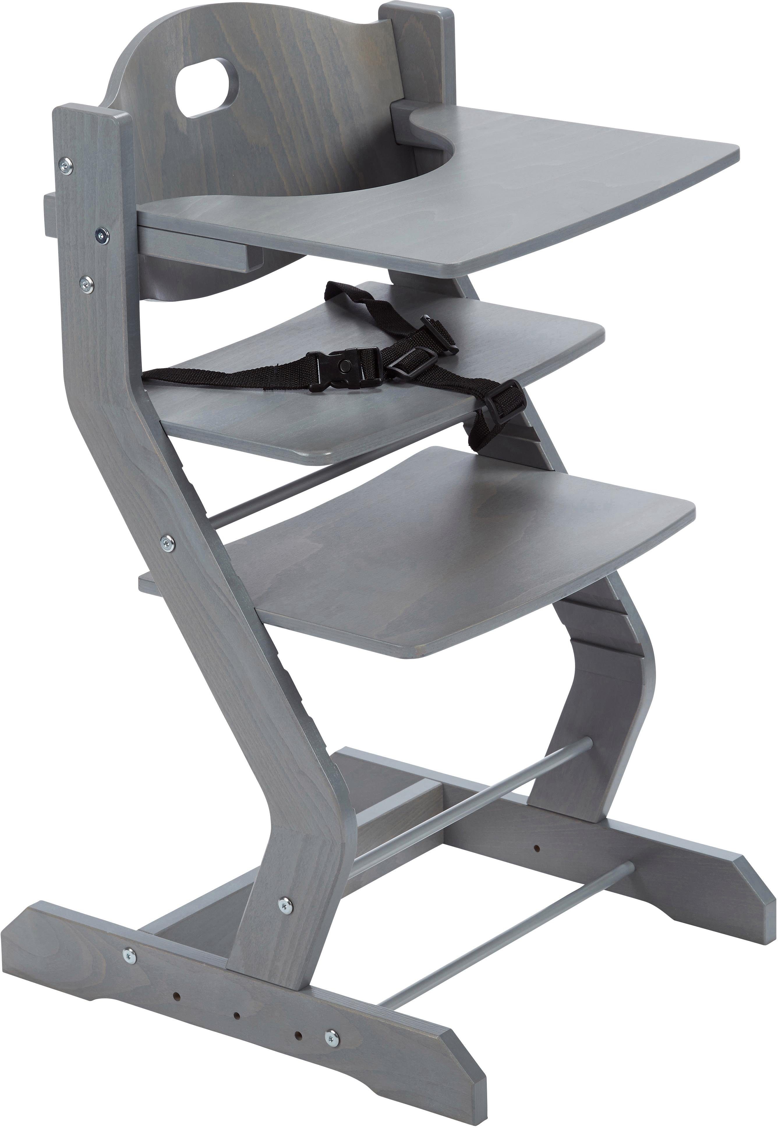 tiSsi® Kinderstoeltafeltje Legplank van hout voor kinderstoel, grijs