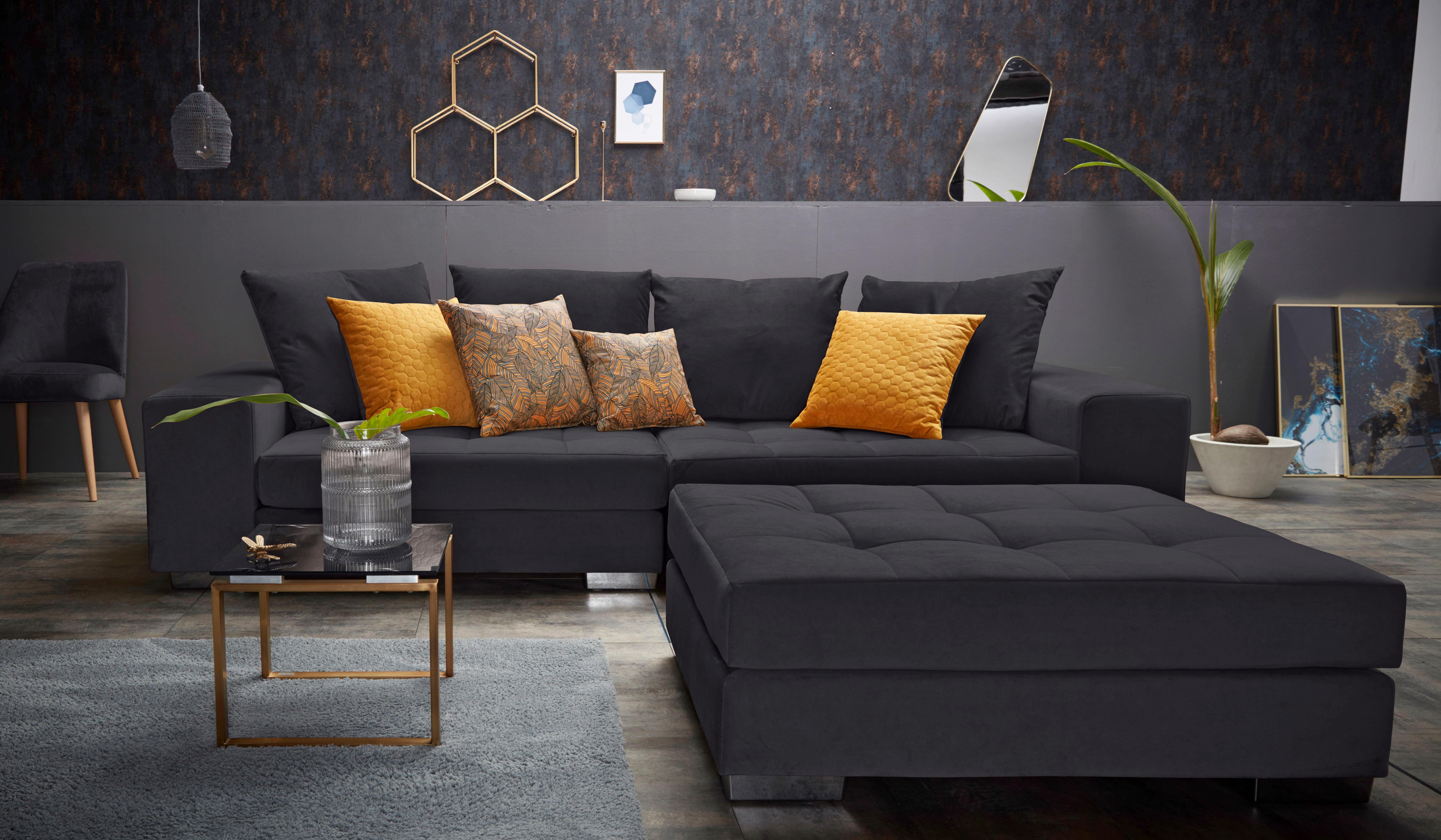 INOSIGN Hocker Vale met binnenvering en stiksels op de zitting