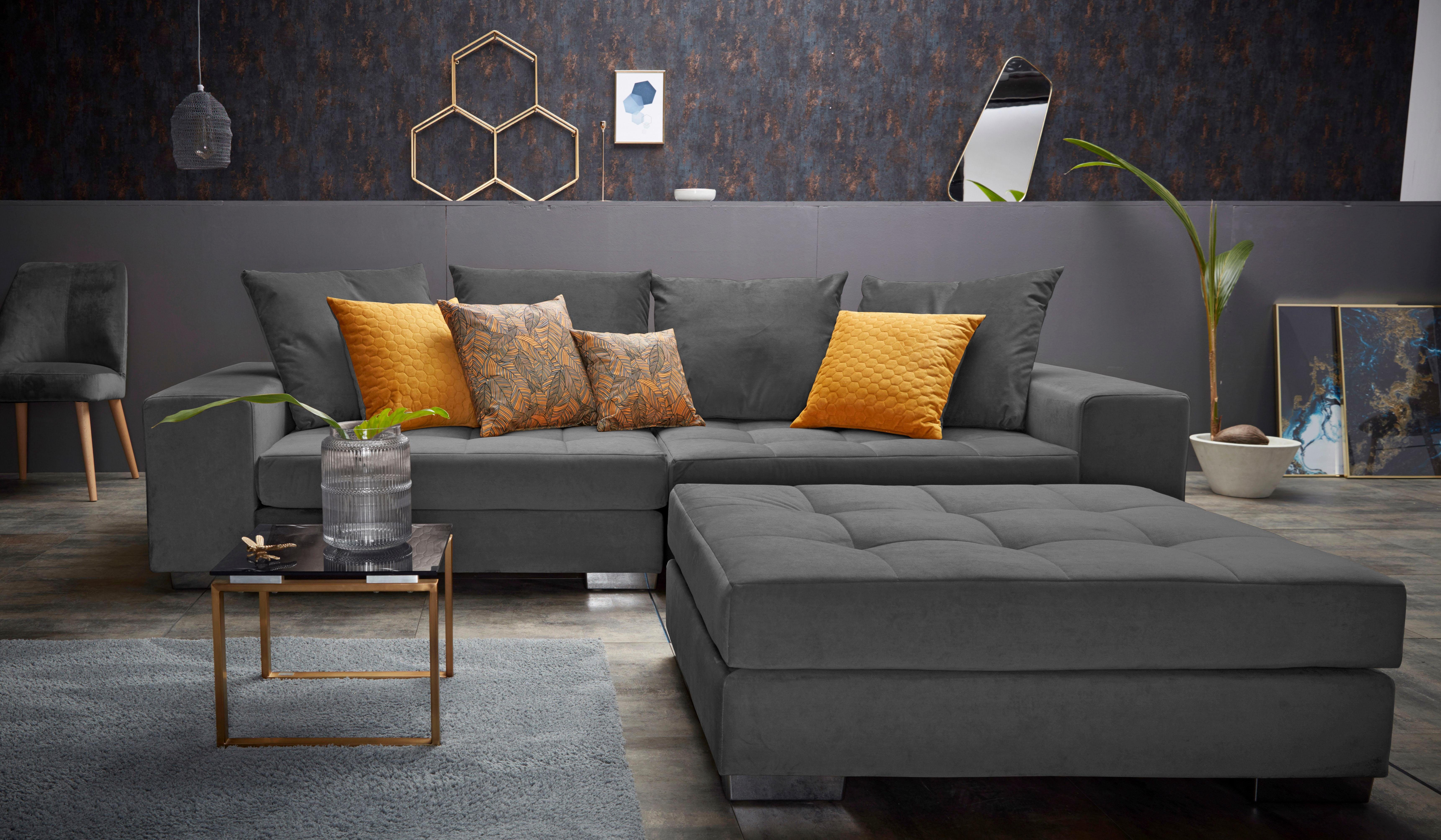 INOSIGN Hocker Vale met binnenvering en stiksels op de zitting