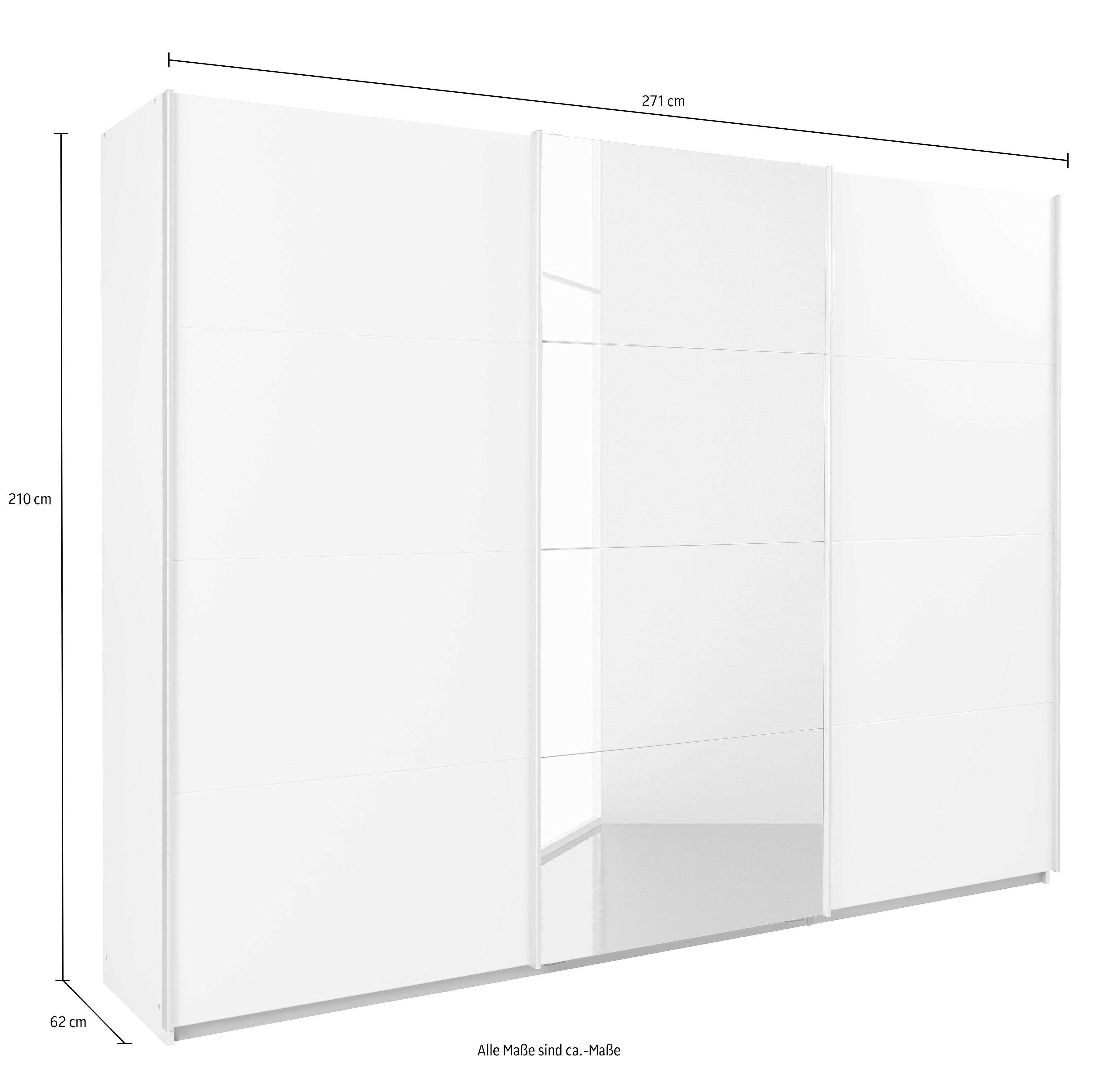 rauch Schuifdeurkast Kledingkast Garderobe CORTONA inclusief interieurindeling,