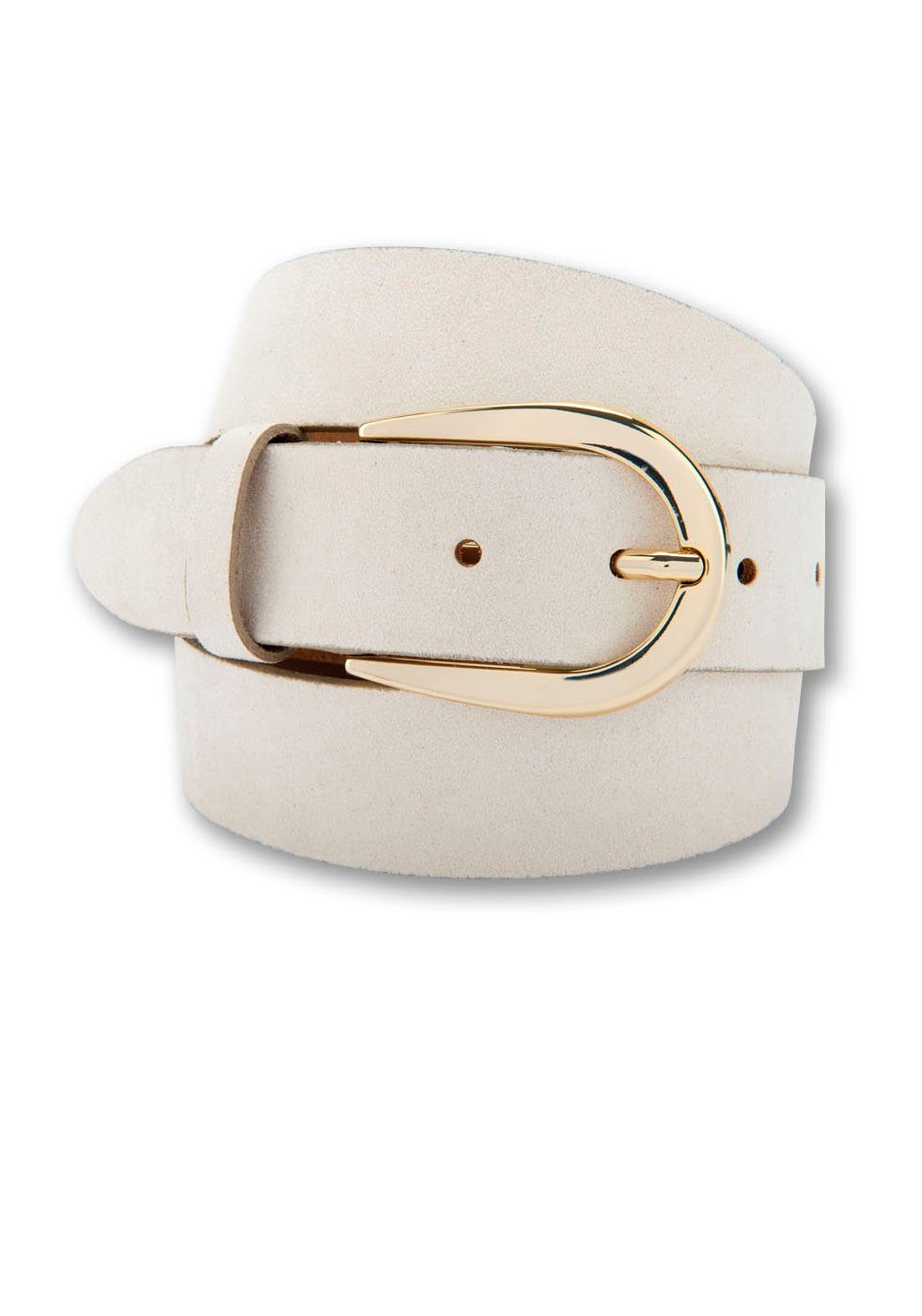 BERND GÖTZ Leren riem met elegante designsluiting, suede