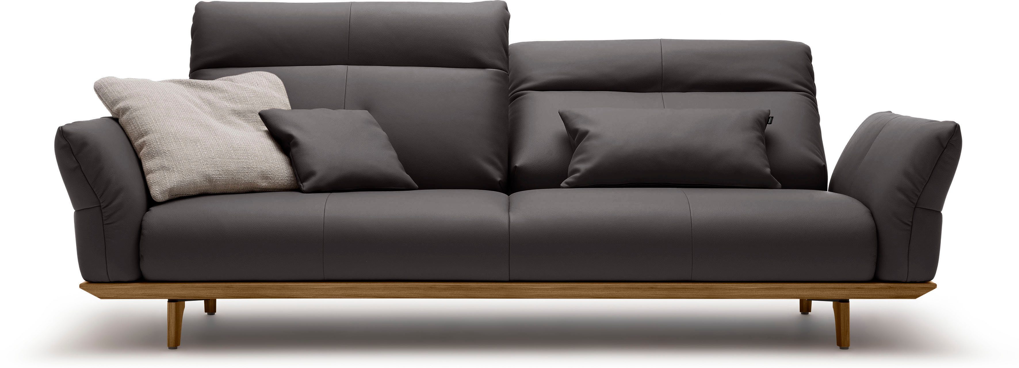 OTTO Creation BY ROLF BENZ 3,5-zitsbank Hs.460 Onderstel en poten in walnotenhout, breedte 228 cm bruin, 3-zitsbanken, 228 cm