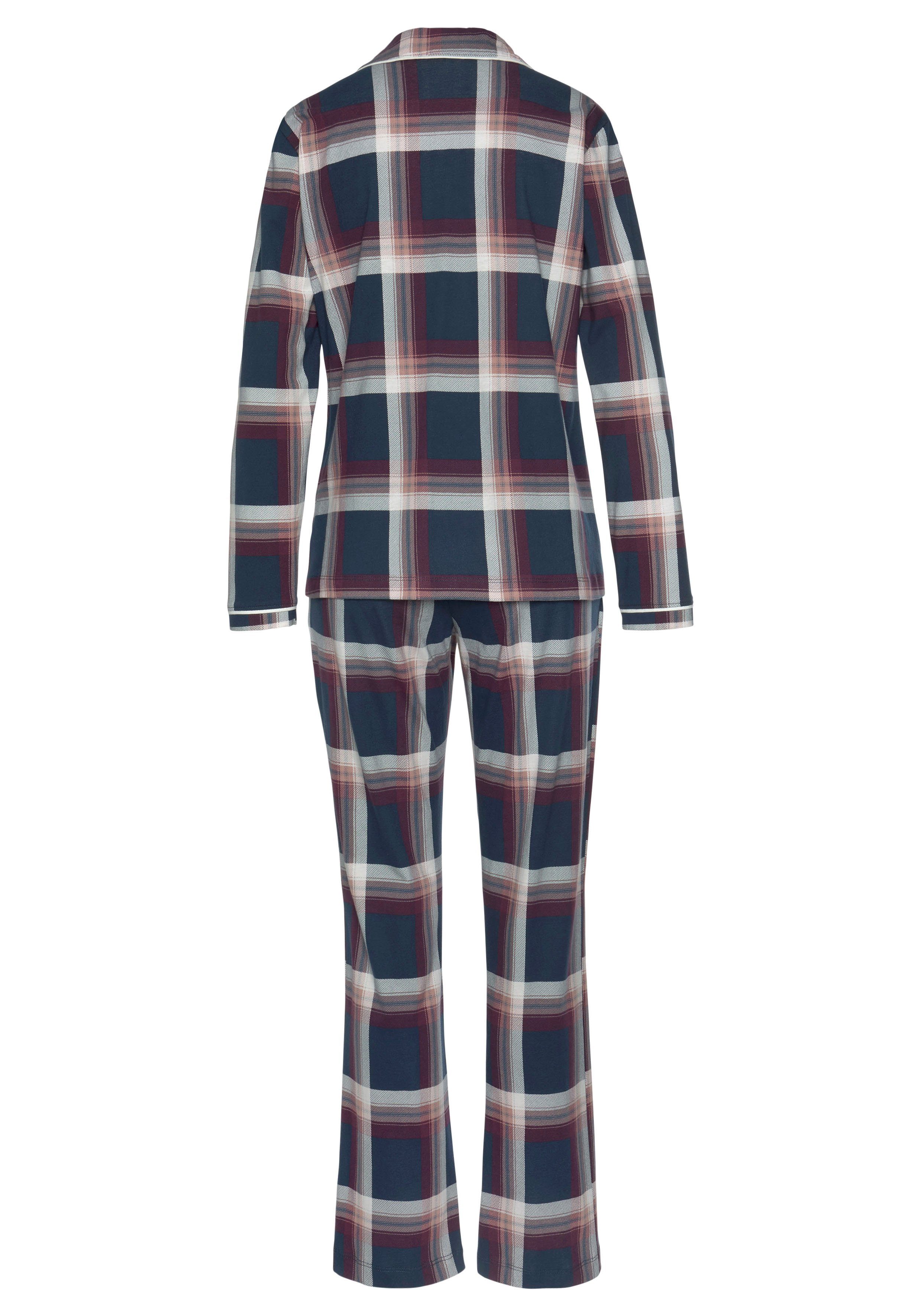 s.Oliver RED LABEL Beachwear Pyjama in klassiek ruitpatroon (2-delig)