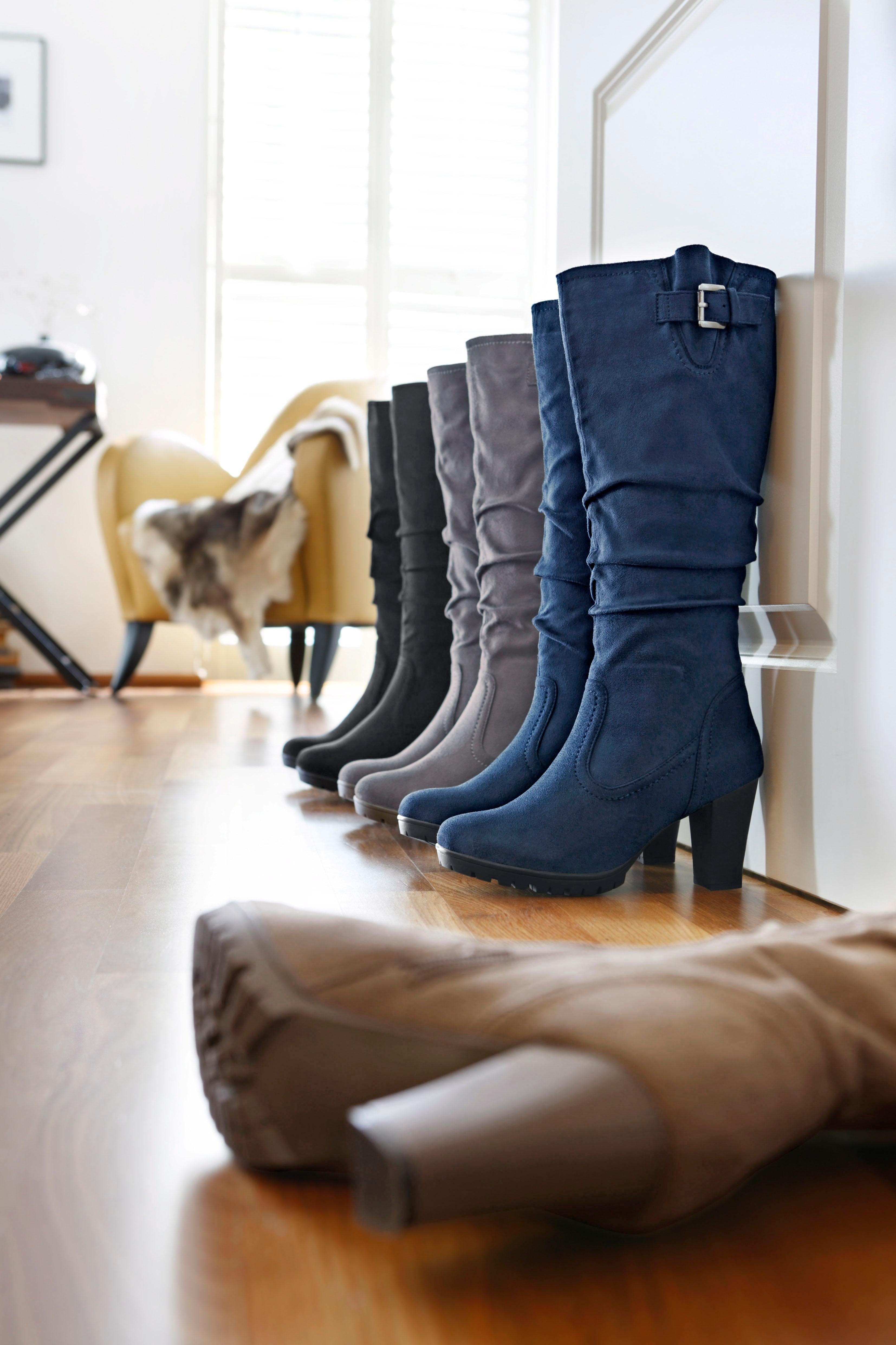 Aniston SHOES Laarzen met plooien aan de slouchy schacht - nieuwe collectie