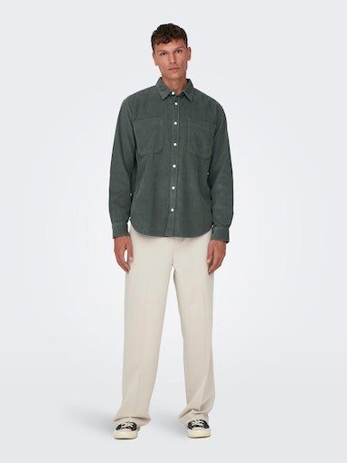 ONLY & SONS Overhemd met lange mouwen OS ONSALP RLX 2PKT WASHD COR