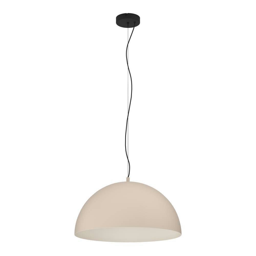 EGLO Hanglamp GAETANO 1 Hanglamp, metaal in zandkleur en zwart, E27, Ø 53,5 cm (1 stuk)