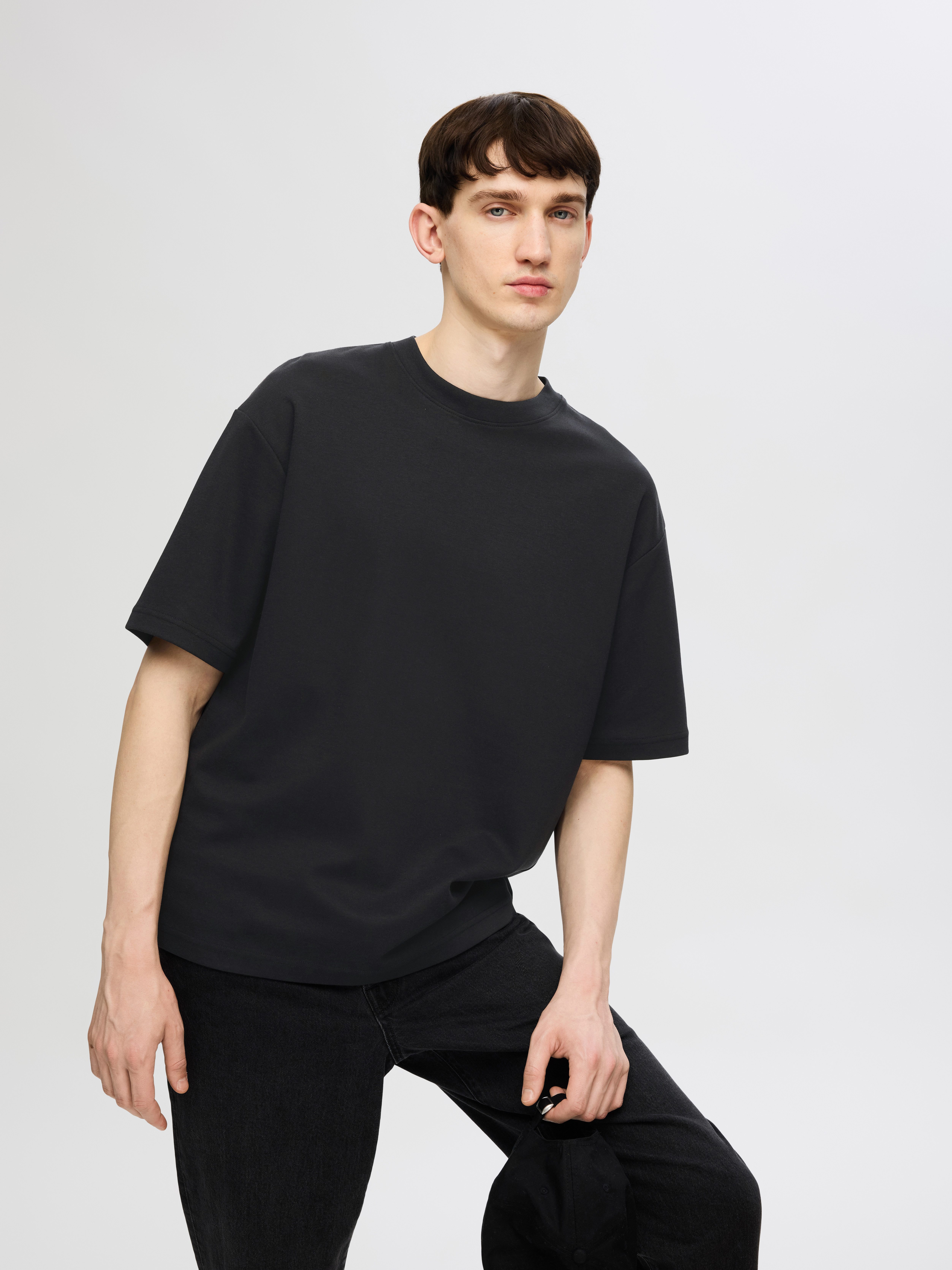 SELECTED HOMME Shirt met ronde hals SLHLOOSEOSCAR SS O-NECK TEE 3 PACK NOOS (set, 3-delig)