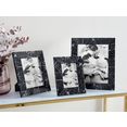 guido maria kretschmer homeliving fotolijstje trix in marmer-look - zwart - wit (set, 3 stuks) zwart