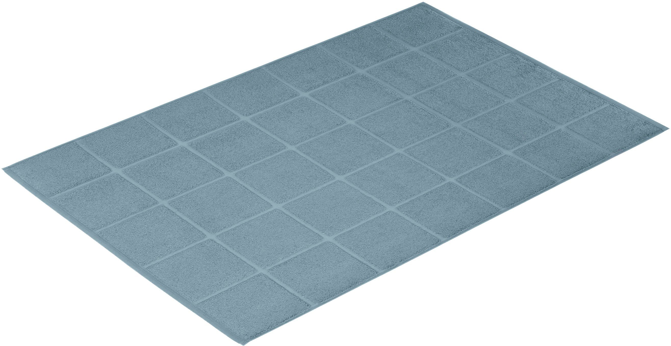 Vossen Badmat "Pratos" Badmat, uni kleuren, ruit ontwerp (1 stuk) badmatten paars