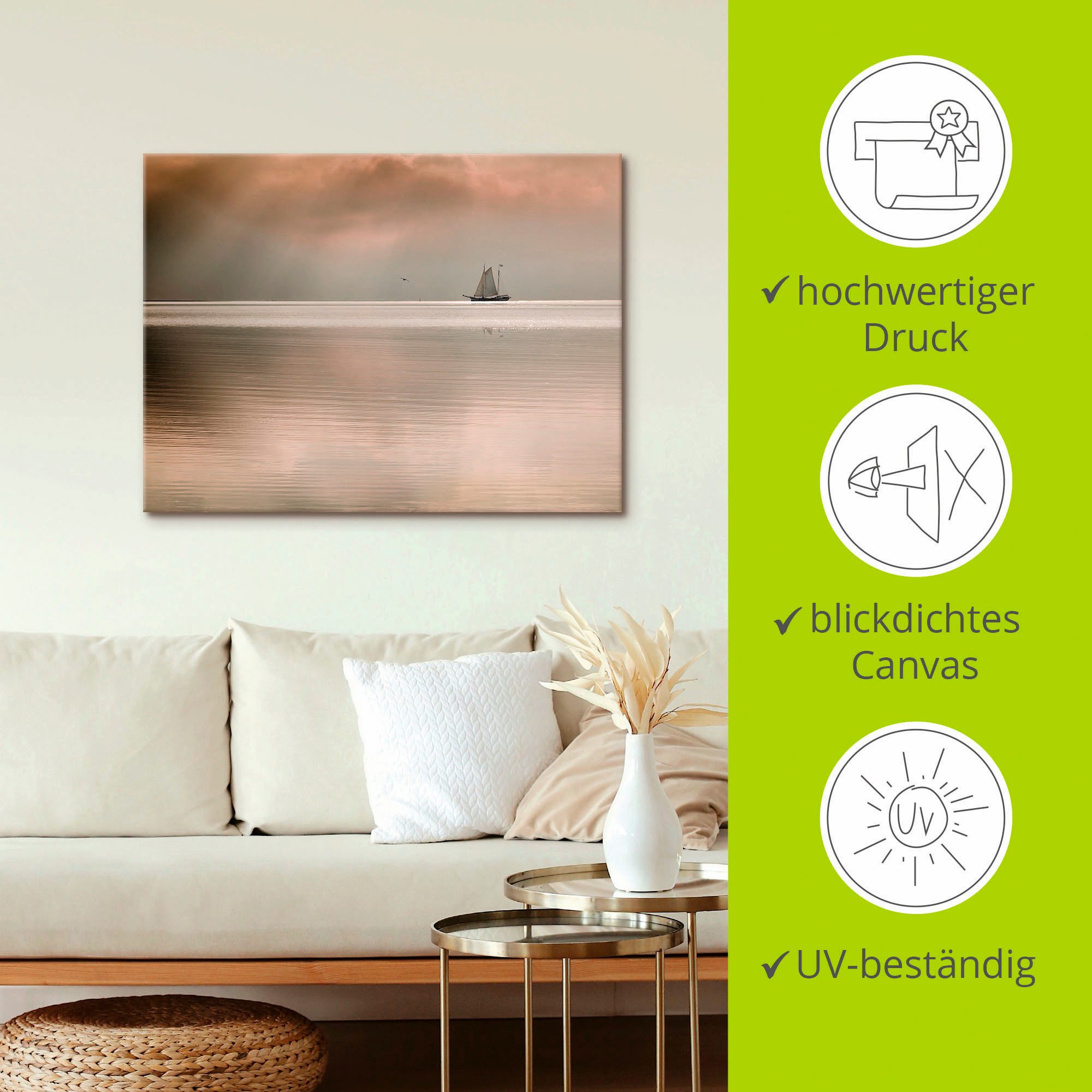 Artland Artprint op linnen Momenten van rust... gespannen op een spieraam