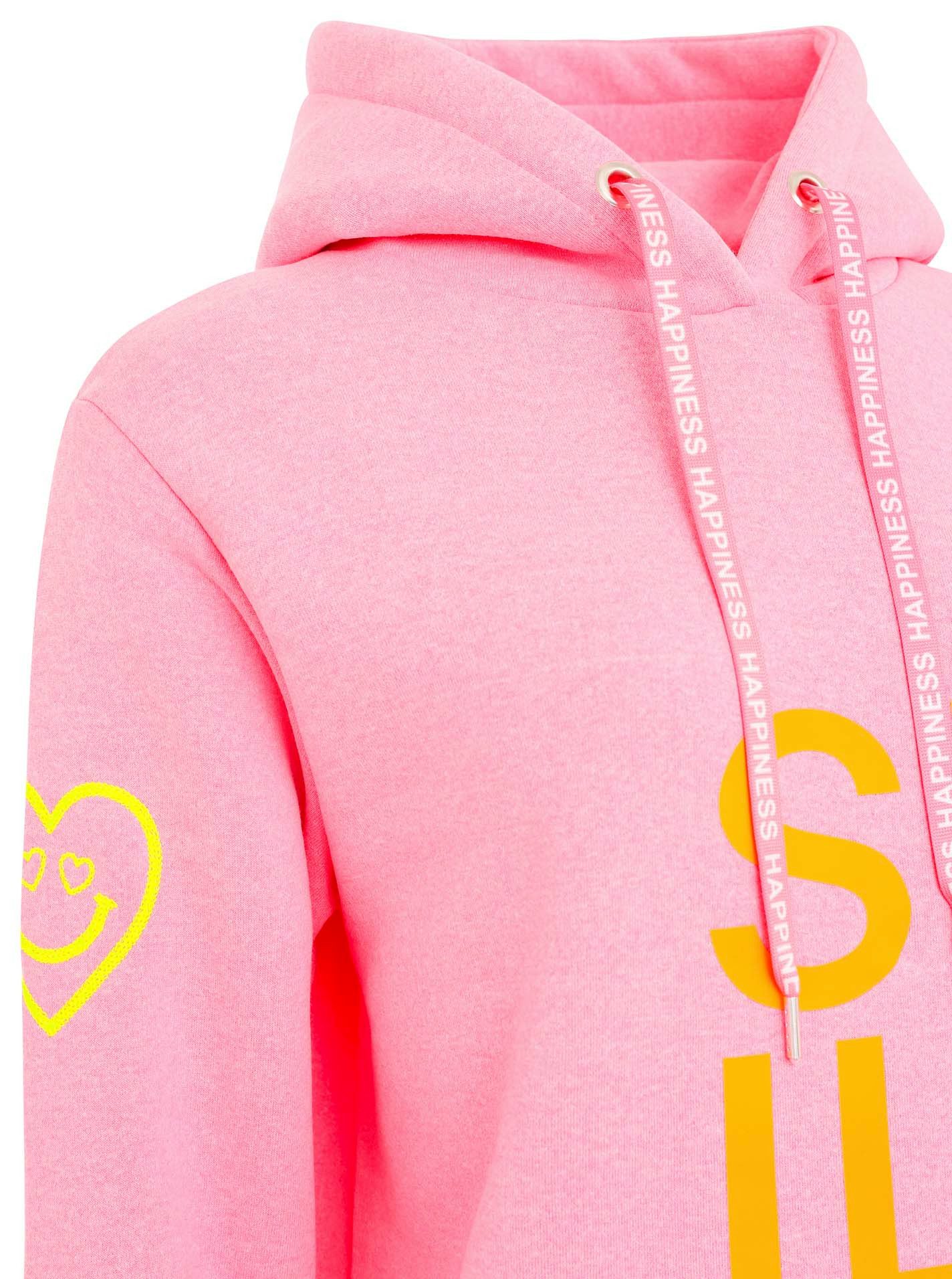 Zwillingsherz Hoodie Alissa met smile-print