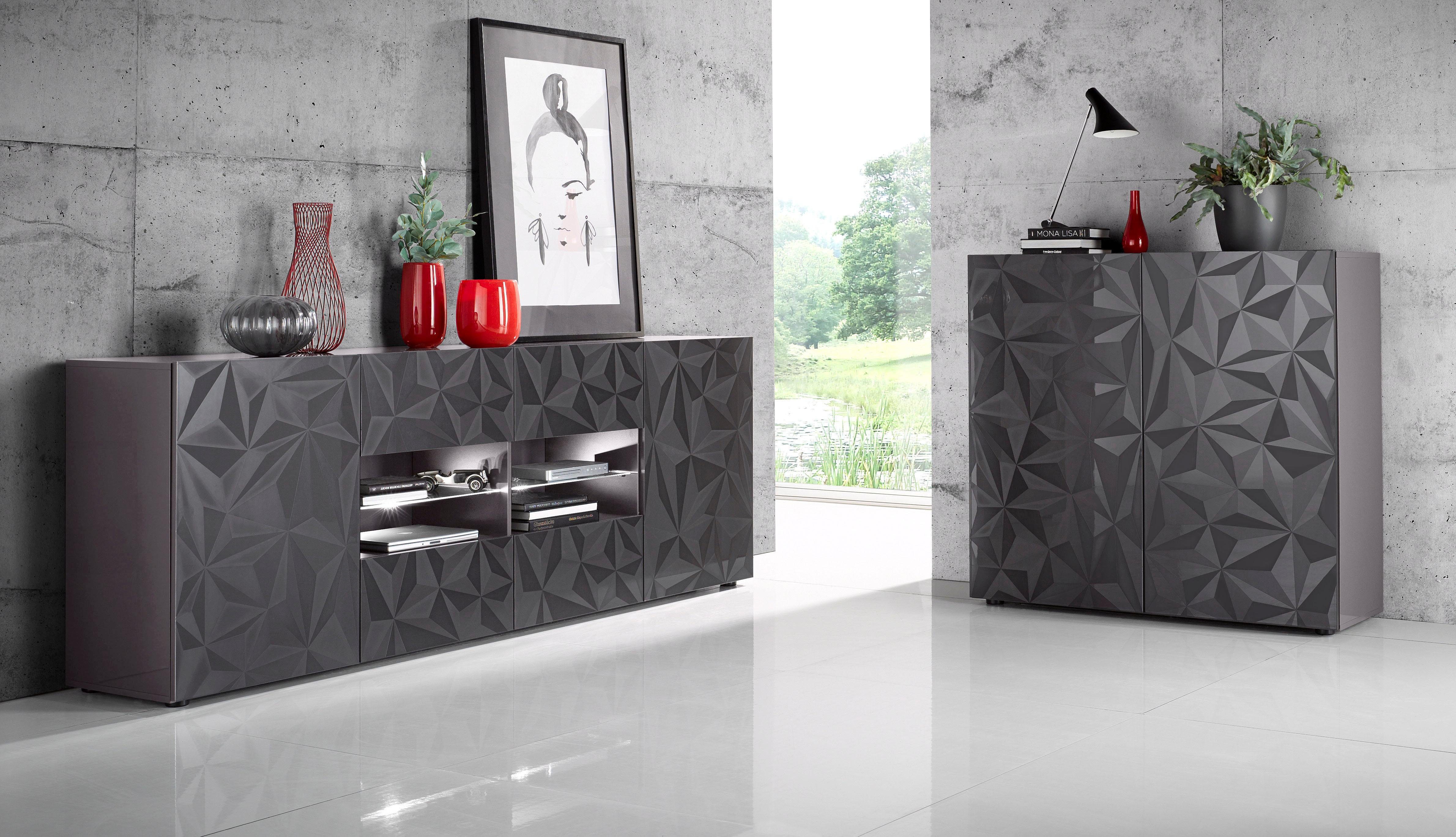 INOSIGN Highboard Prisma Breedte 121 cm, 2 deuren